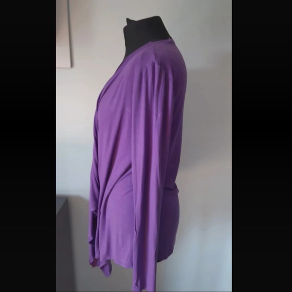 Tahari purple open cardigan BNWT - Picture 4 of 6
